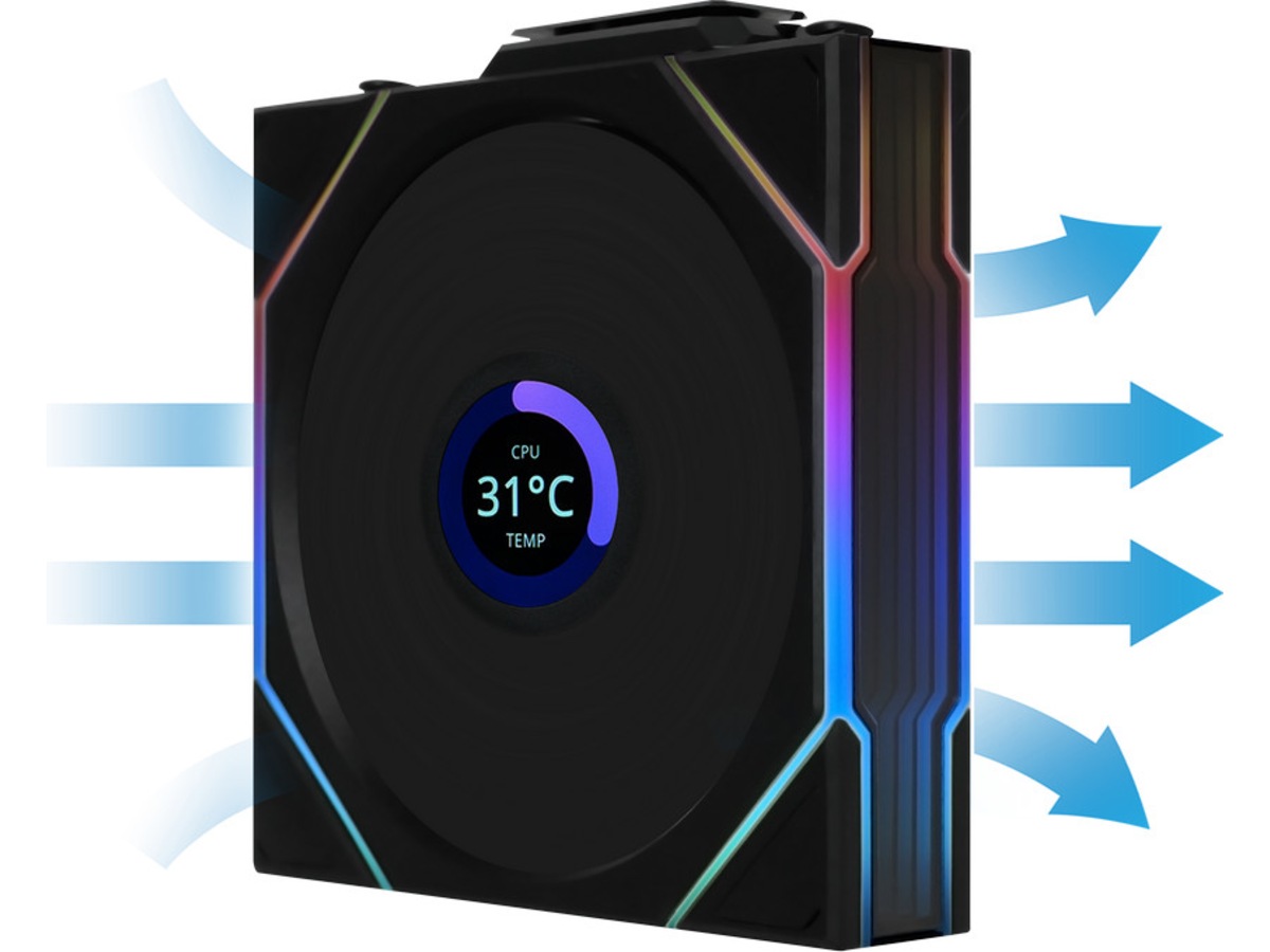 Lian Li UNI FAN TL Wireless LCD (sort) Vifter