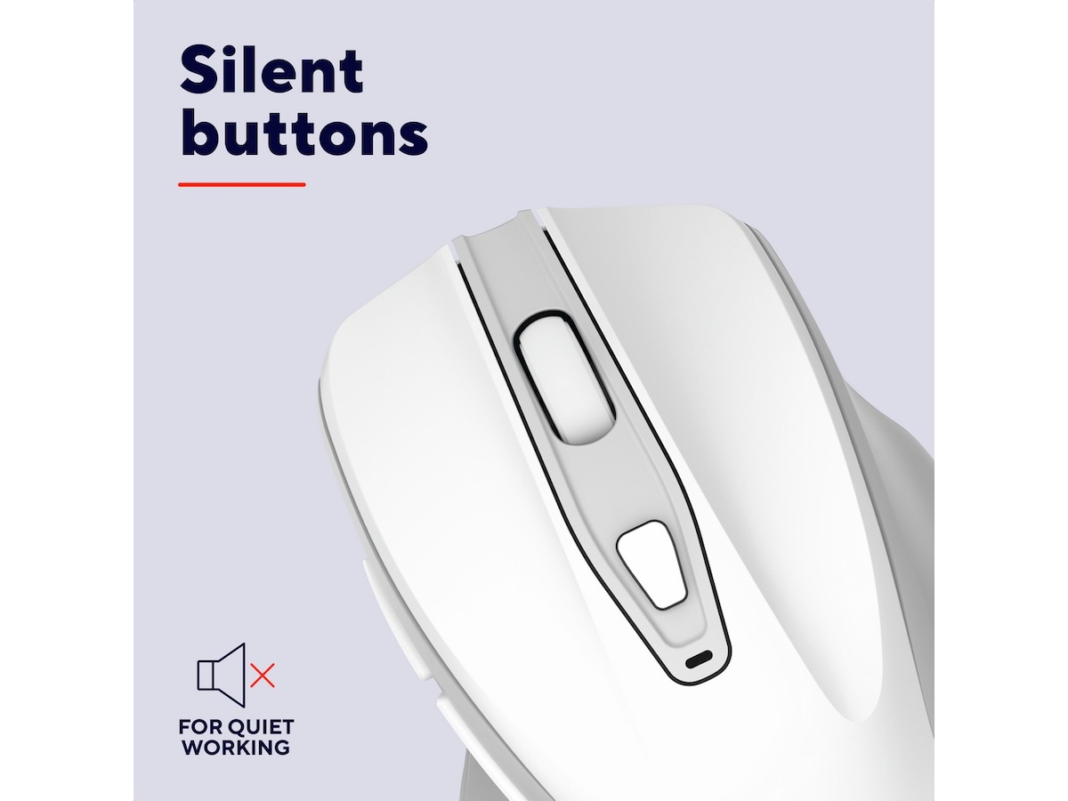 Trust Nito Silent trådløs mus (hvit) Mus