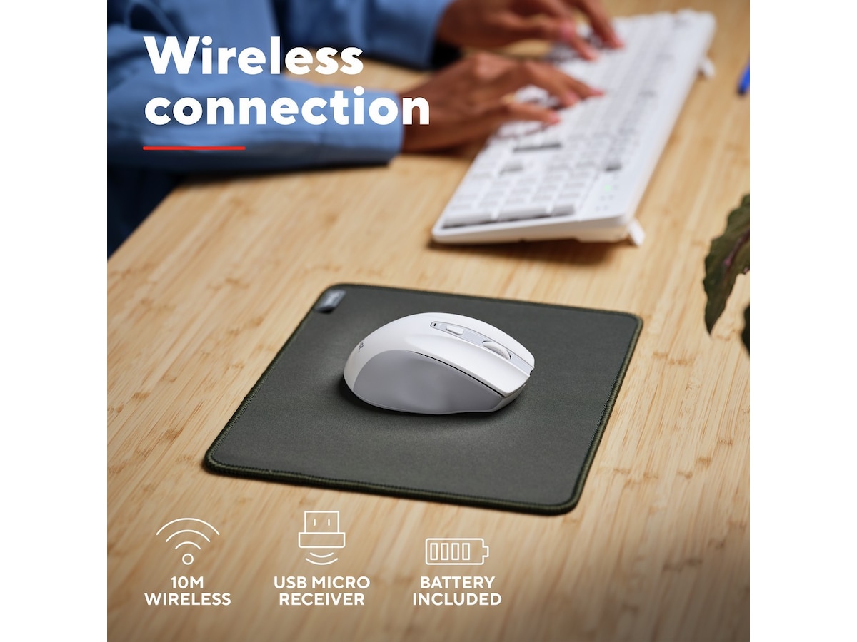 Trust Nito Silent trådløs mus (hvit) Mus