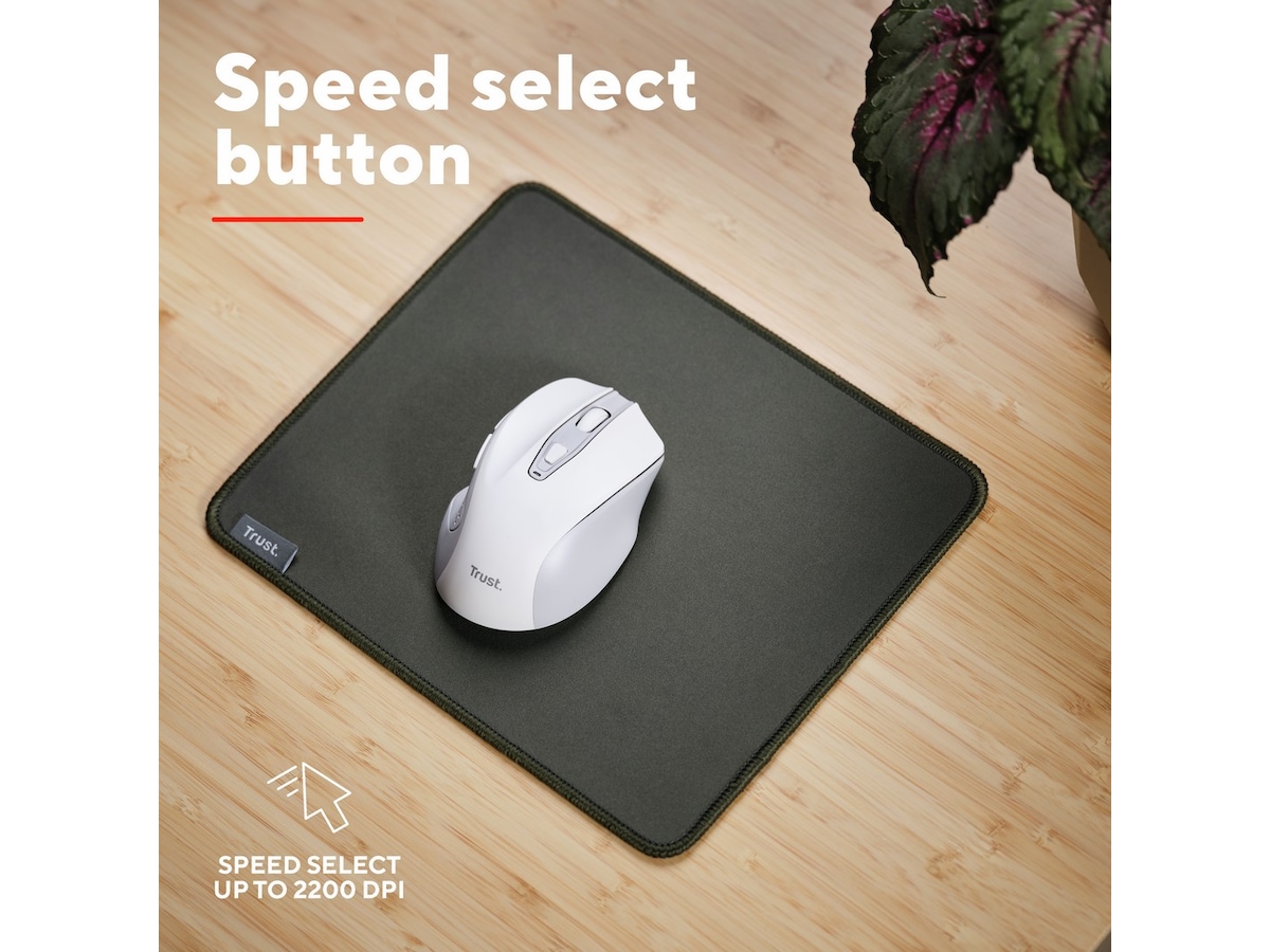 Trust Nito Silent trådløs mus (hvit) Mus