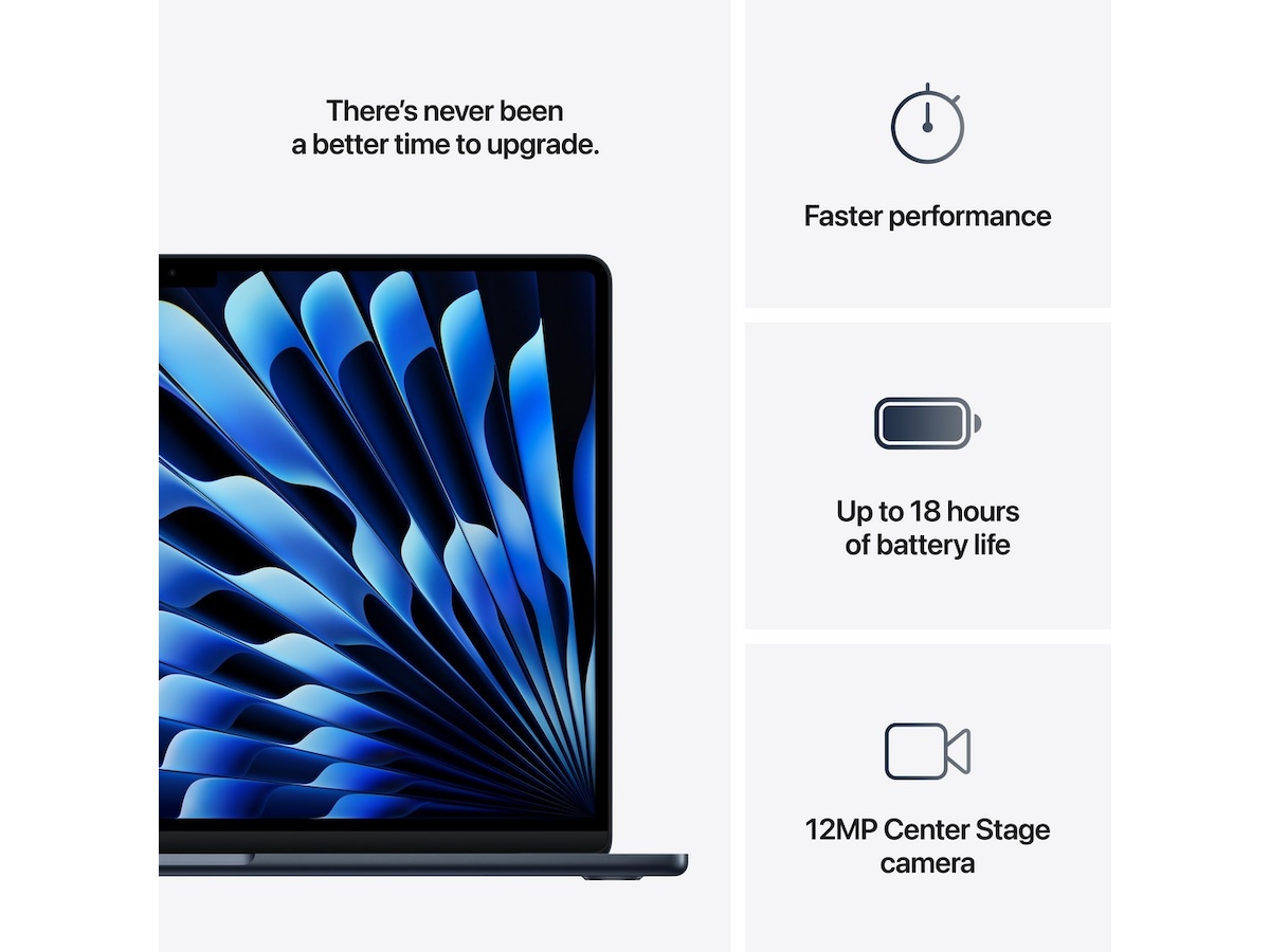 MacBook Air 15" M4 (2025) 256GB (midnatt) PC - Bærbar / laptop