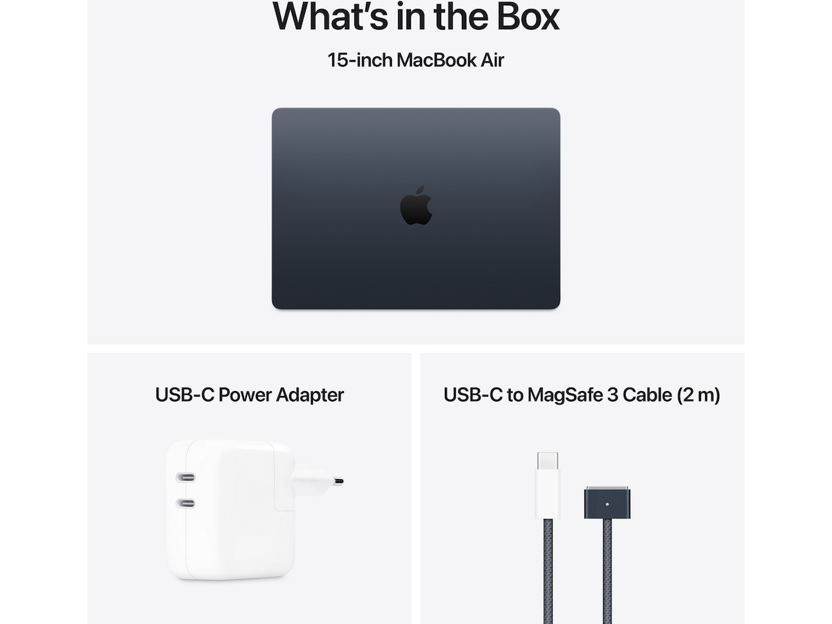 MacBook Air 15" M4 (2025) 256GB (midnatt) PC - Bærbar / laptop