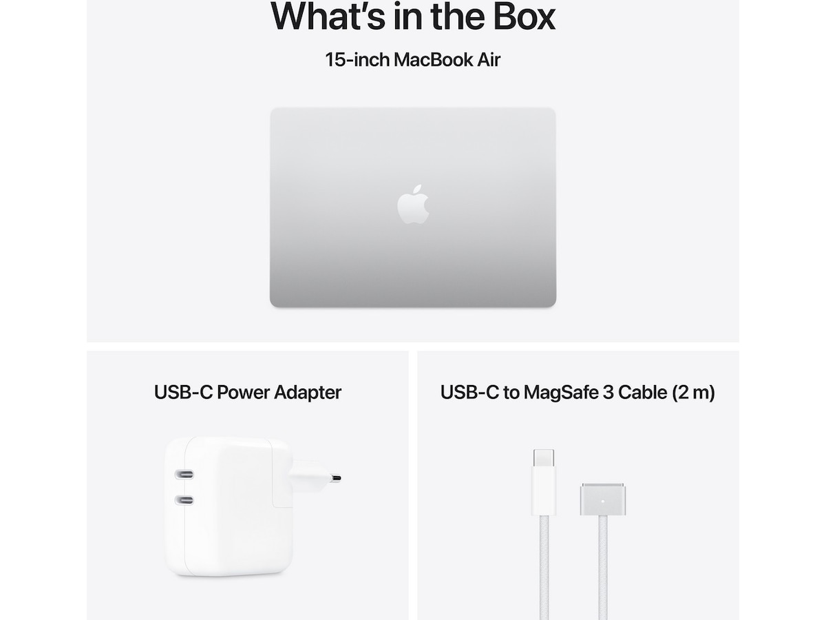 MacBook Air 15" M4 (2025) 512GB (sølv) PC - Bærbar / laptop