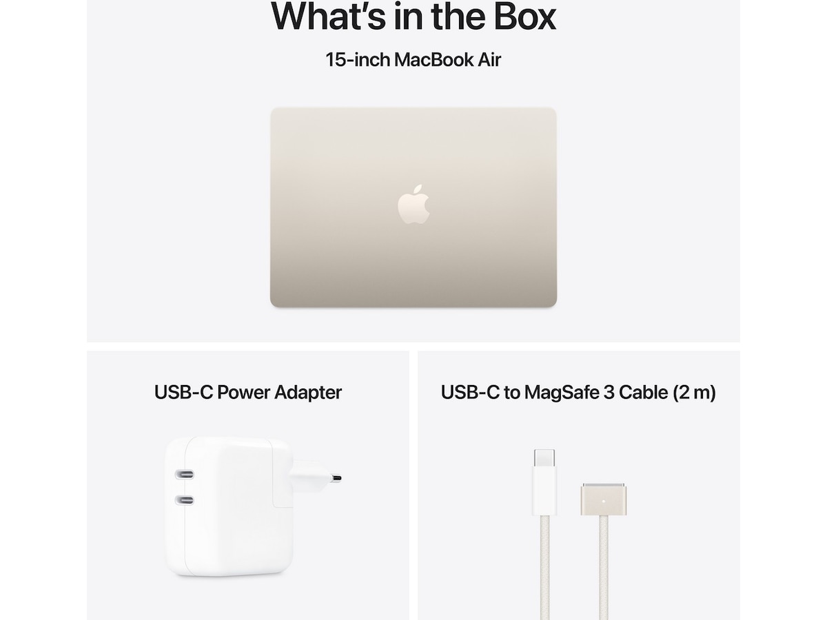 MacBook Air 15" M4 (2025) 512GB (stjerneskinn) PC - Bærbar / laptop