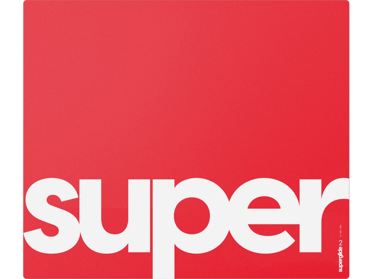 Pulsar Superglide Glass Musematte XL (rød) Gamingmusematte