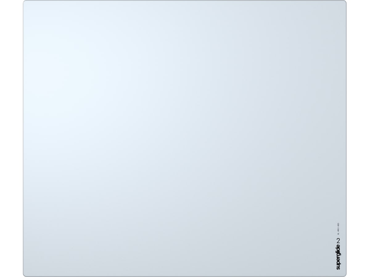 Pulsar Superglide Glass Musematte XL (hvit) Gamingmusematte