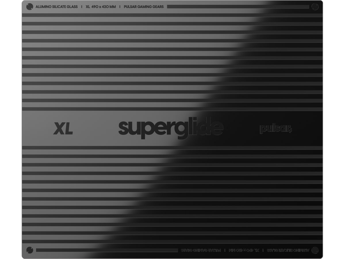 Pulsar Superglide Glass Musematte XL (hvit) Gamingmusematte