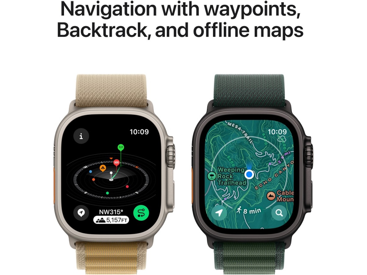 Apple Watch Ultra 2 49mm GPS + LTE Titan (sort) -B-Grade Demo klokker