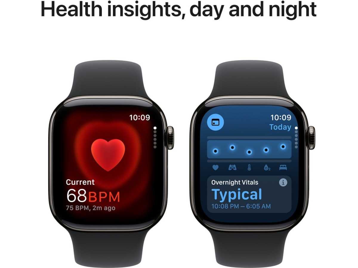 Apple Watch Series 10 GPS + LTE 42mm Titan (skifer) Demo klokker