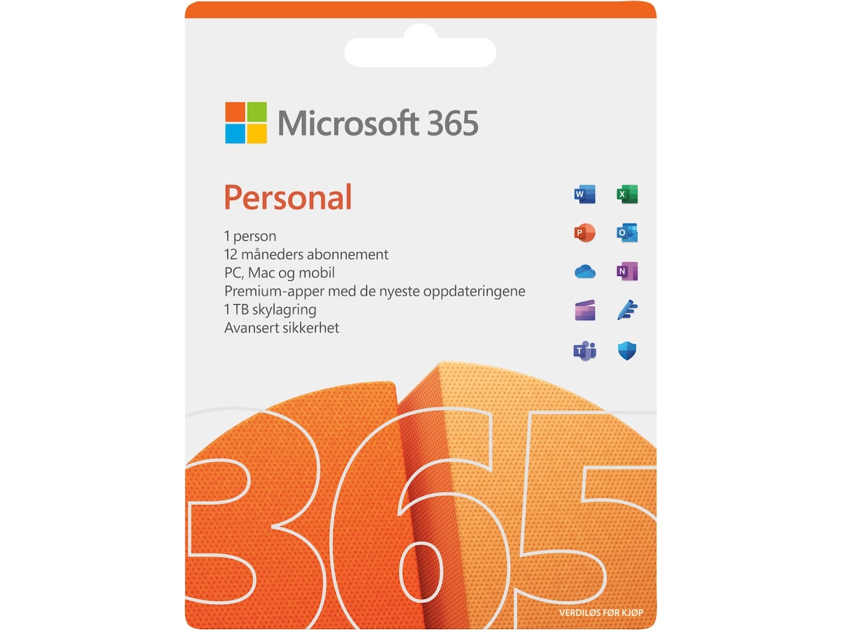 Microsoft 365 Personal Kontorapplikasjoner