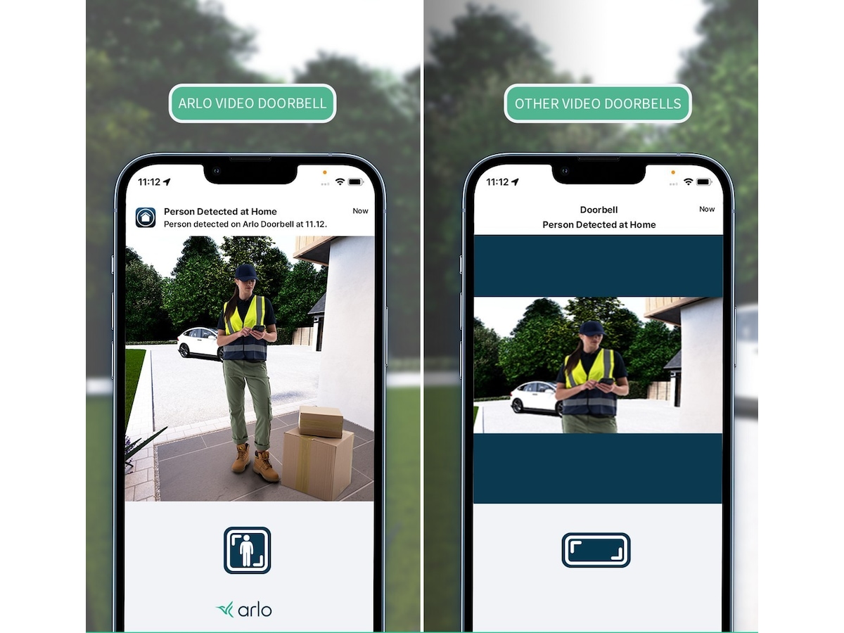 Arlo Essential 2 2K Video Doorbell med Chime 2 Ringeklokker
