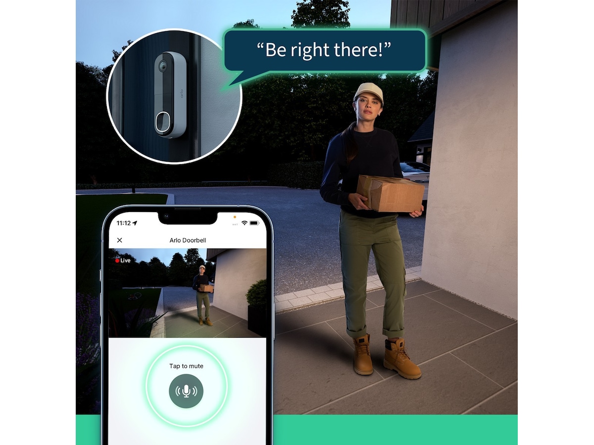 Arlo Essential 2 2K Video Doorbell Ringeklokker