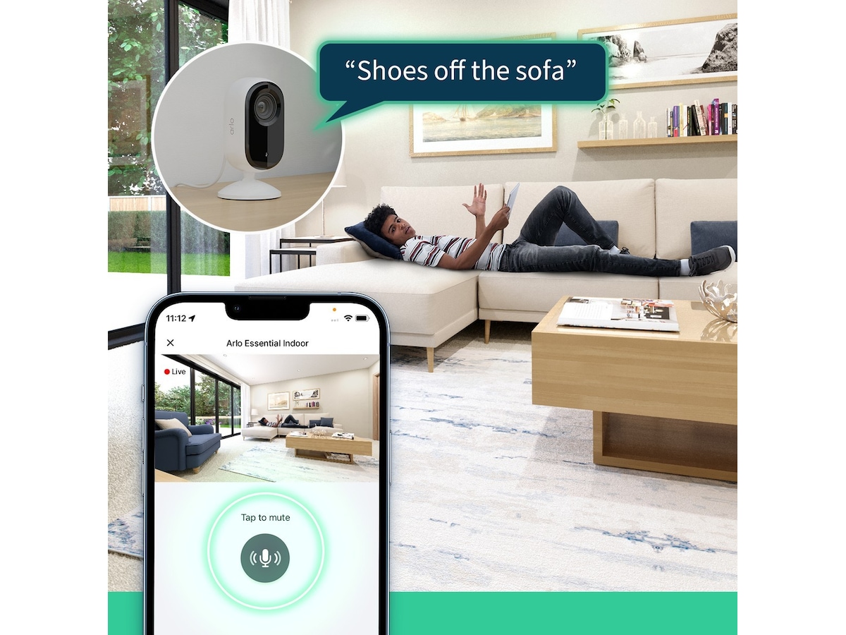 Arlo Essential 2 2K Indoor Video Doorbell 2pk -B-Grade Demo hjem & fritid