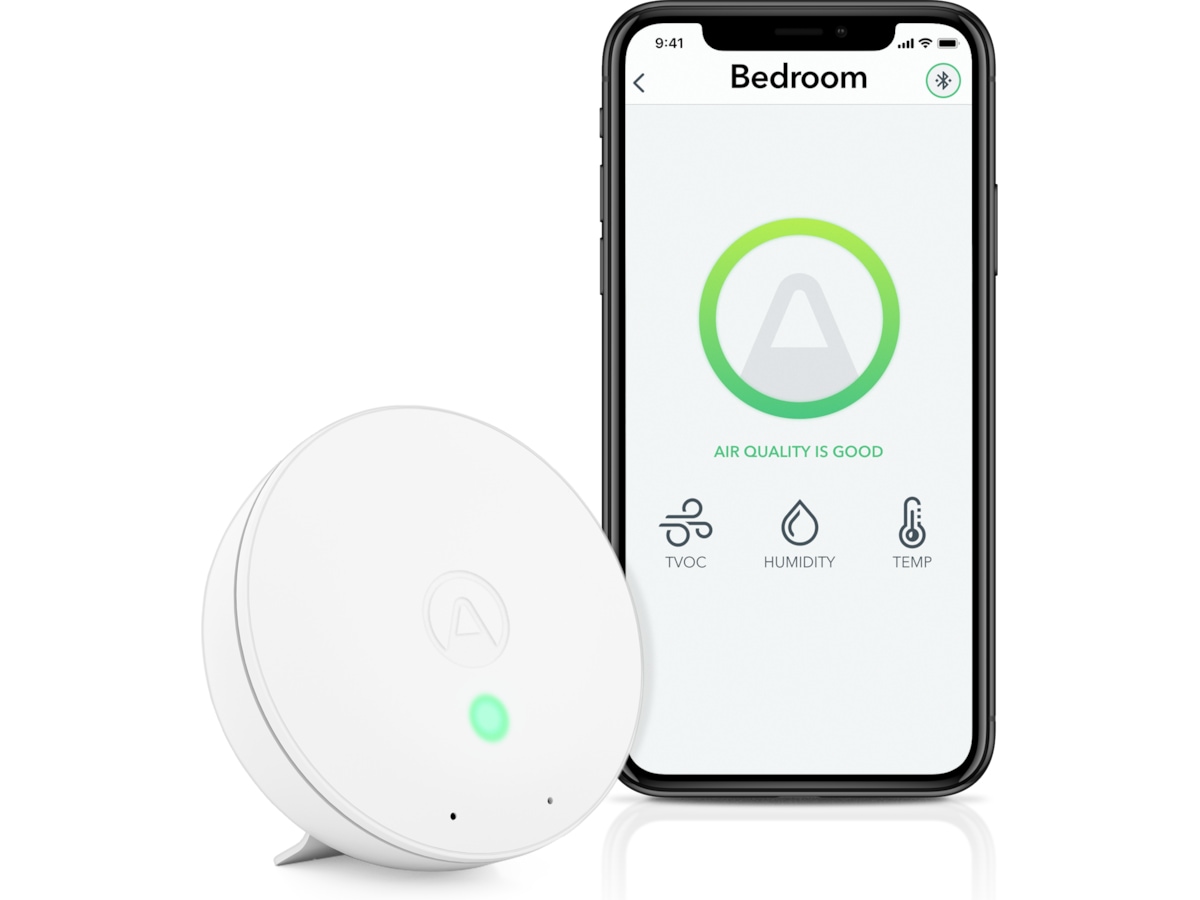 Airthings Wave Mini luftkvalitetsmåler (hvit) Luftkvalitetsmålere