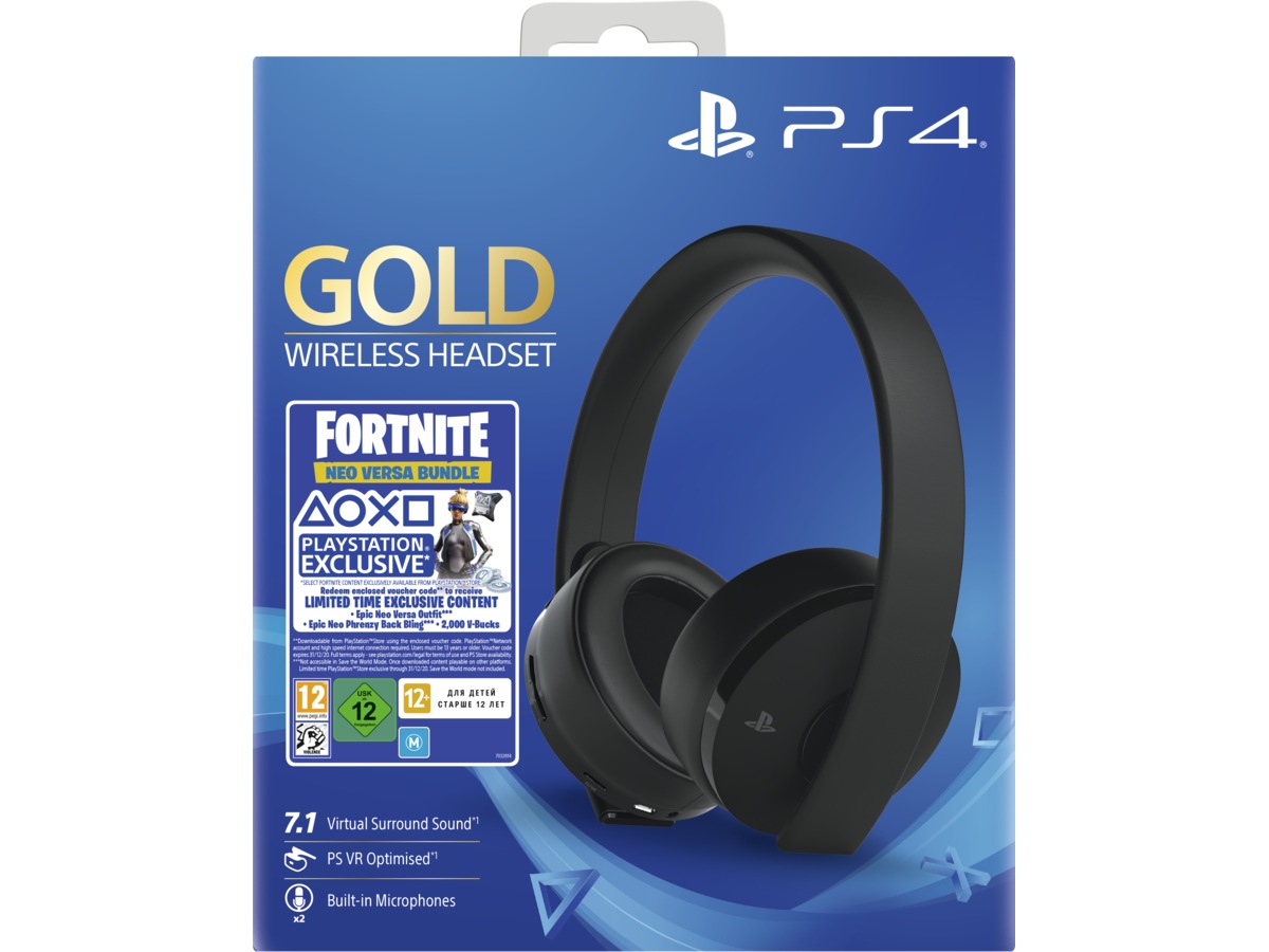 Sony PS4 Gold Trådløs Headset Fortnite KomplettBedrift.no