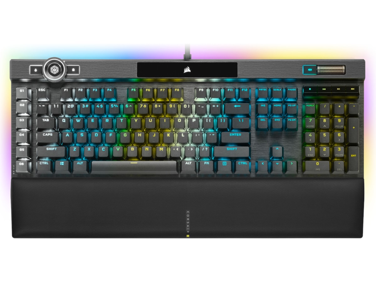 Corsair K100 RGB Optisk-mekanisk gamingtastatur (mørkegrå) Gamingtastatur