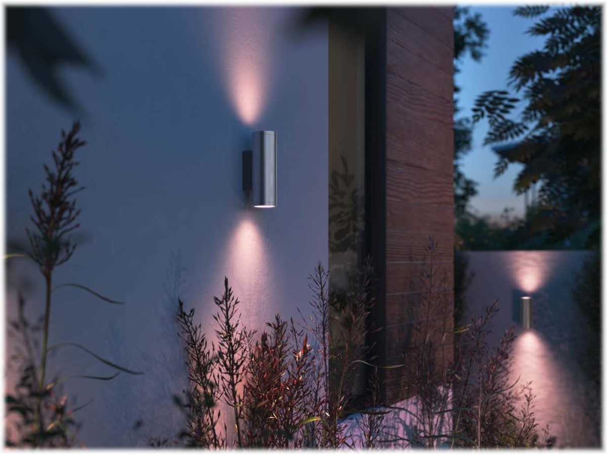 Philips Hue Appear utendørs vegglampe (stål) Vegglampe