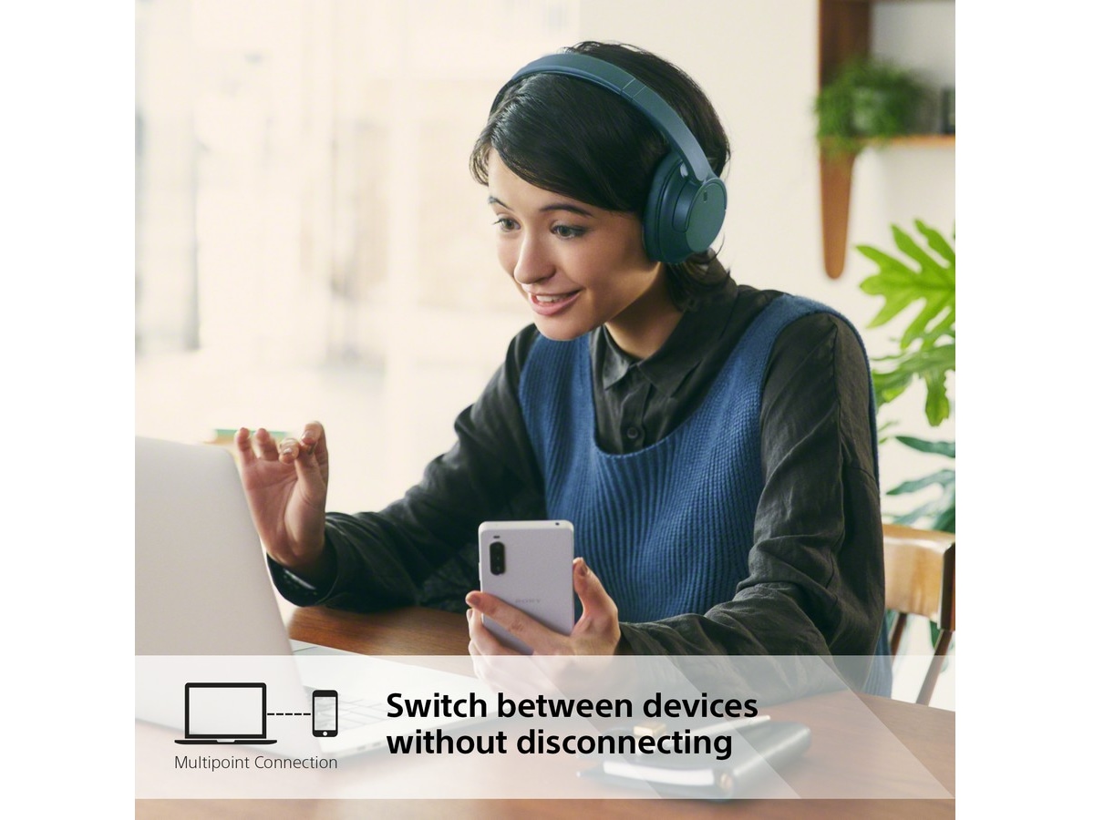 Sony WH-CH720N støydempende trådløse hodetelefoner, Over-Ear (blå) Hodetelefoner