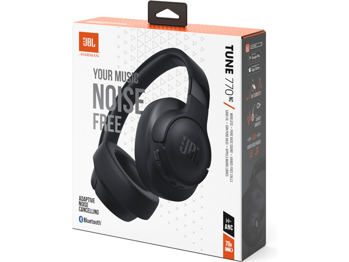 JBL Tune 770NC ANC Trådløse hodetelefoner, Over-Ear (sort) Hodetelefoner