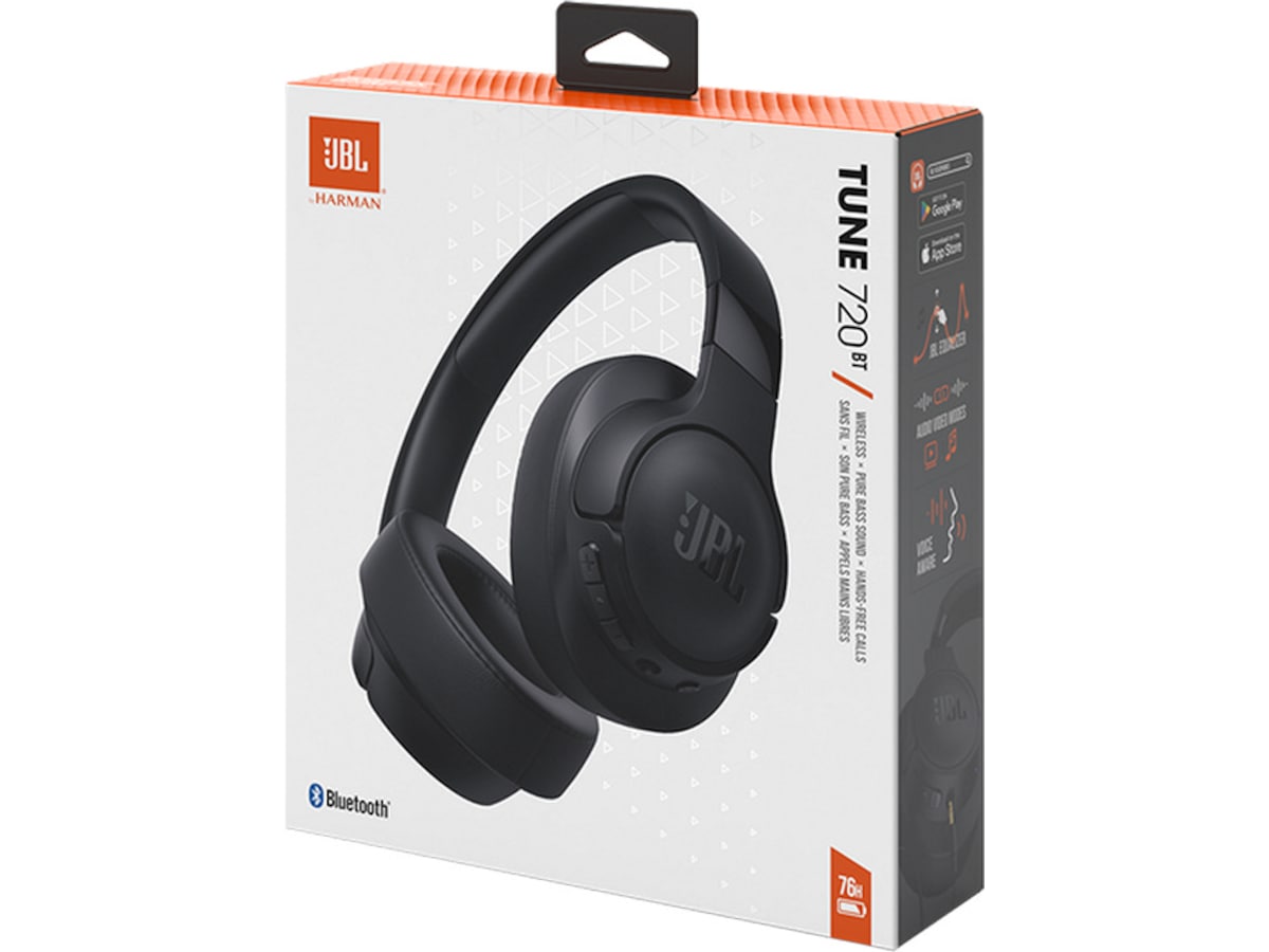 JBL Tune 720BT Trådløse hodetelefoner, Over-Ear (sort) Hodetelefoner