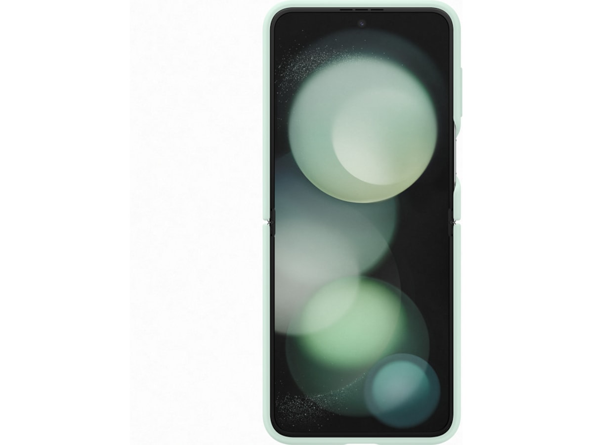 Samsung Z Flip5 Silikondeksel med Ring (ocean green) Deksel til mobiltelefon