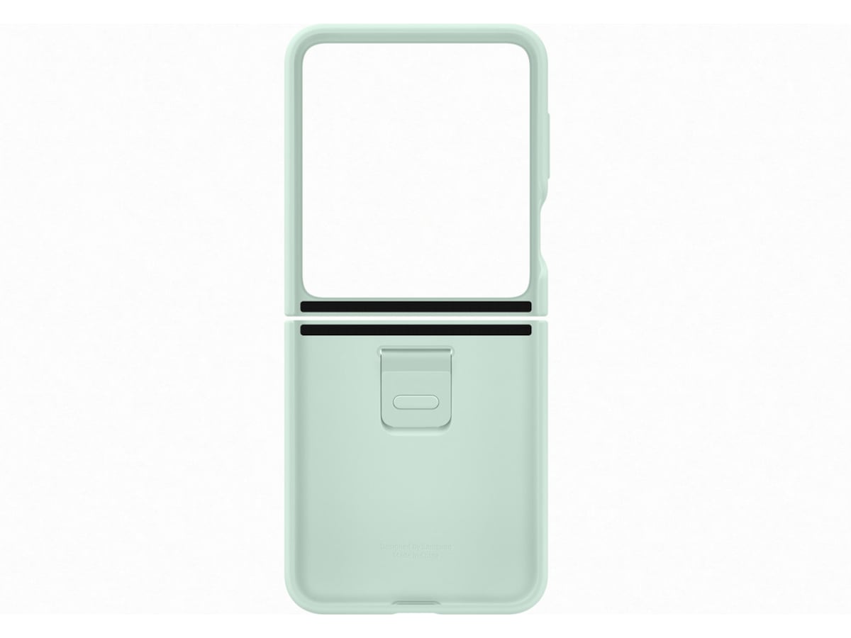 Samsung Z Flip5 Silikondeksel med Ring (ocean green) Deksel til mobiltelefon