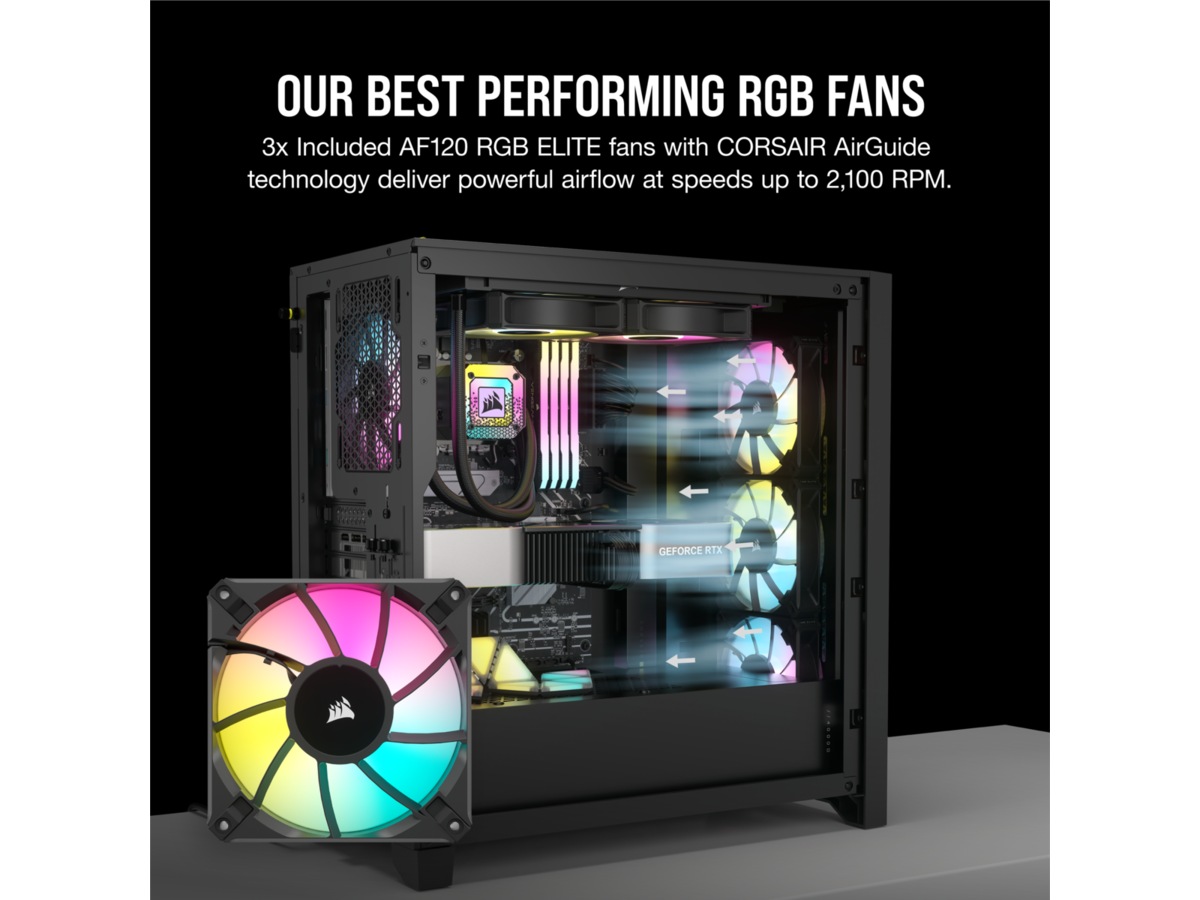 Corsair iCUE 4000D RGB Airflow Mid-Tower (sort)  -B-Grade Demo annet i datautstyr