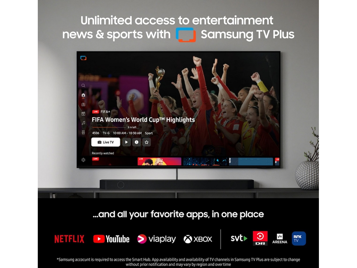 Samsung 55" Q60D QLED 4K TV TQ55Q60D 50 - 59 tommer TV