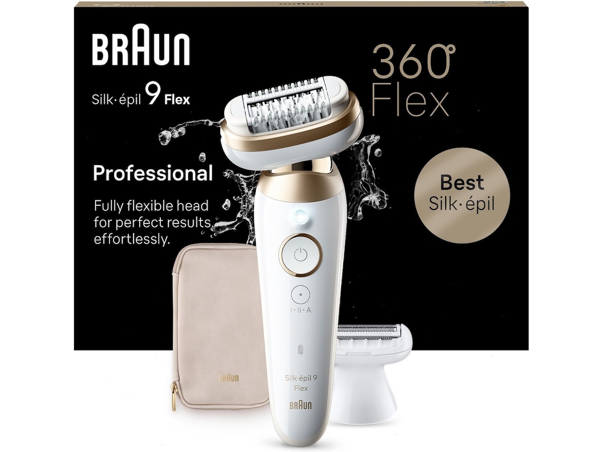 Braun Silk-épil 9 Flex 3D Epilator SES9-041 (hvit/gull) Epilator & IPL-hårfjerning