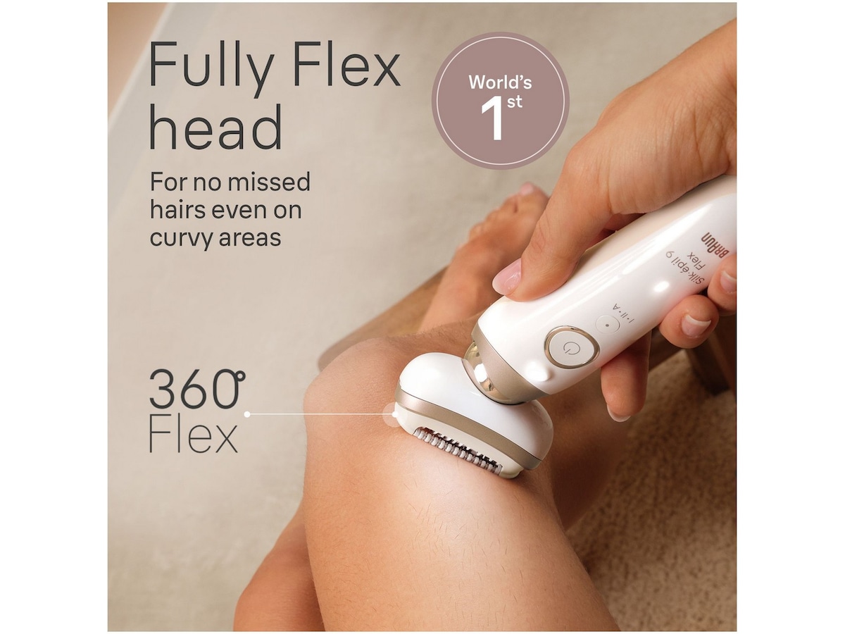 Braun Silk-épil 9 Flex 3D Epilator SES9-041 (hvit/gull) Epilator & IPL-hårfjerning