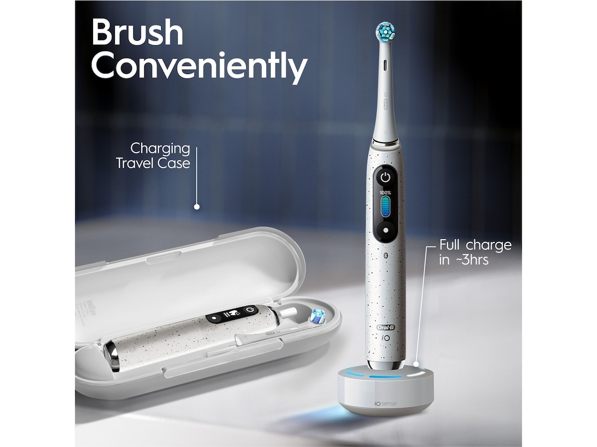 Oral-B iO 10 Elektrisk Tannbørste (stardust hvit) Elektriske tannbørster