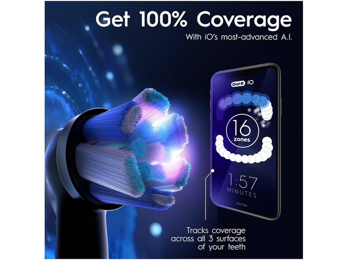 Oral-B iO 10 Elektrisk Tannbørste (stardust hvit) Elektriske tannbørster
