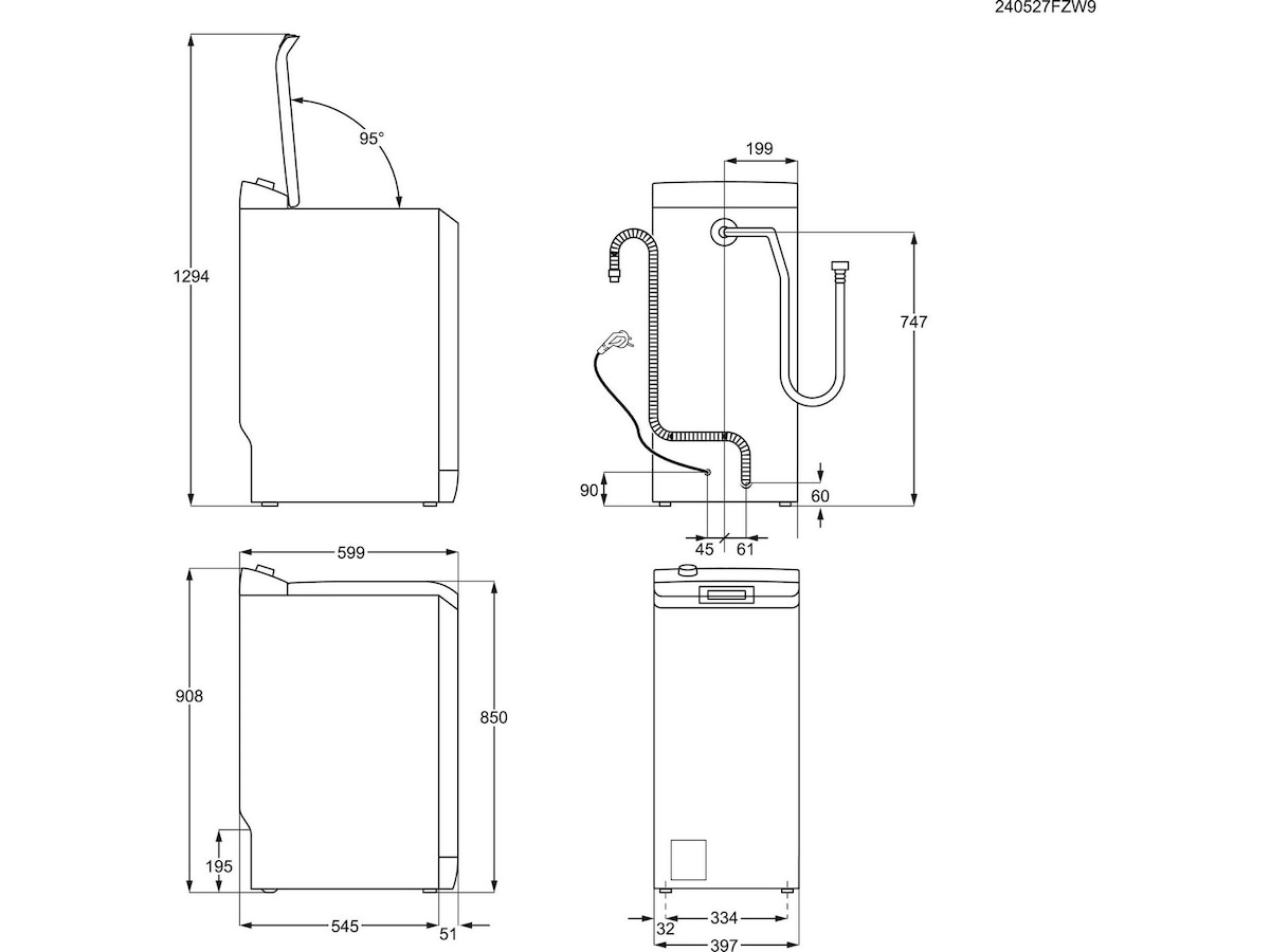 Electrolux EW6T5226C Toppmatet vaskemaskin (hvit) Vaskemaskin