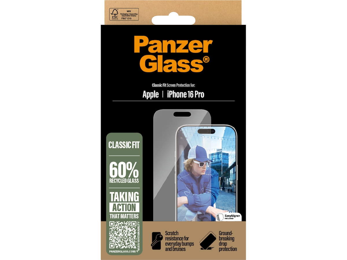 PanzerGlass iPhone 16 Pro skjermbeskytter Skjermbeskyttelse