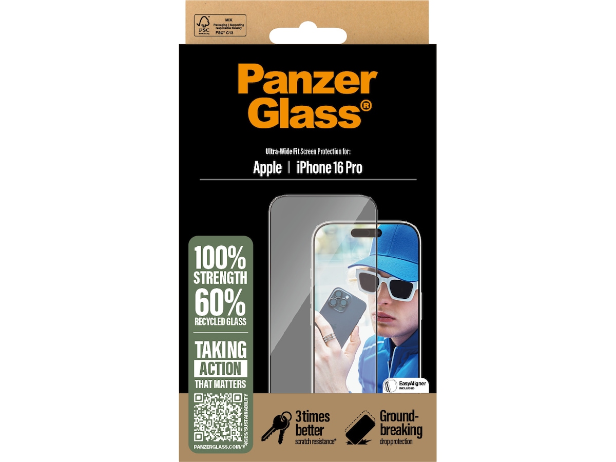 PanzerGlass iPhone 16 Pro skjermbeskytter Skjermbeskyttelse