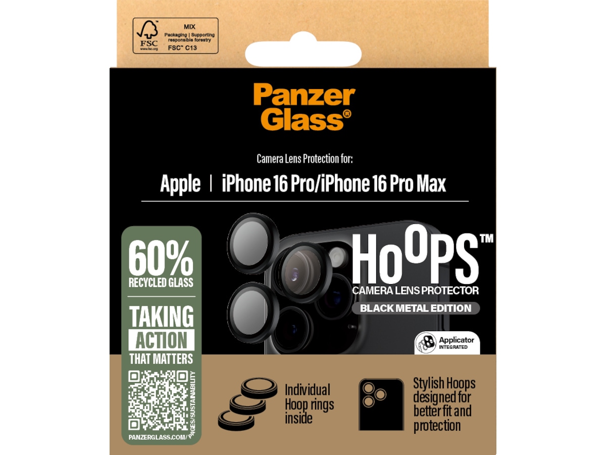 PanzerGlass iPhone 16 Pro / Pro Max Hoops Linsebeskytter Skjermbeskyttelse