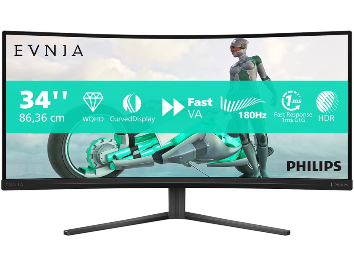 Philips 34" curved gamingskjerm 34M2C3500L/00 Skjermer