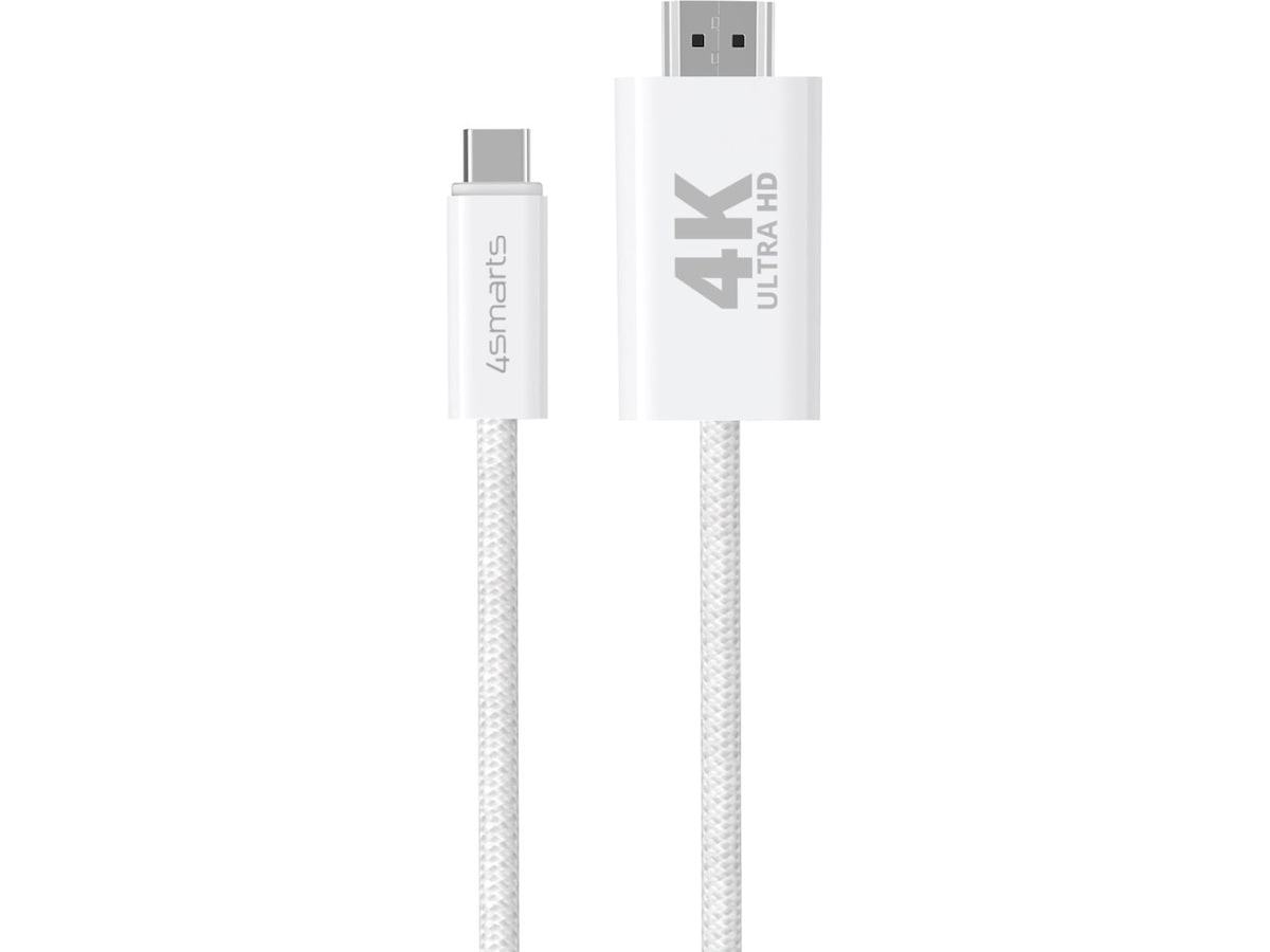 4smarts USB-C til HDMI kabel 2m (hvit) USB-kabler