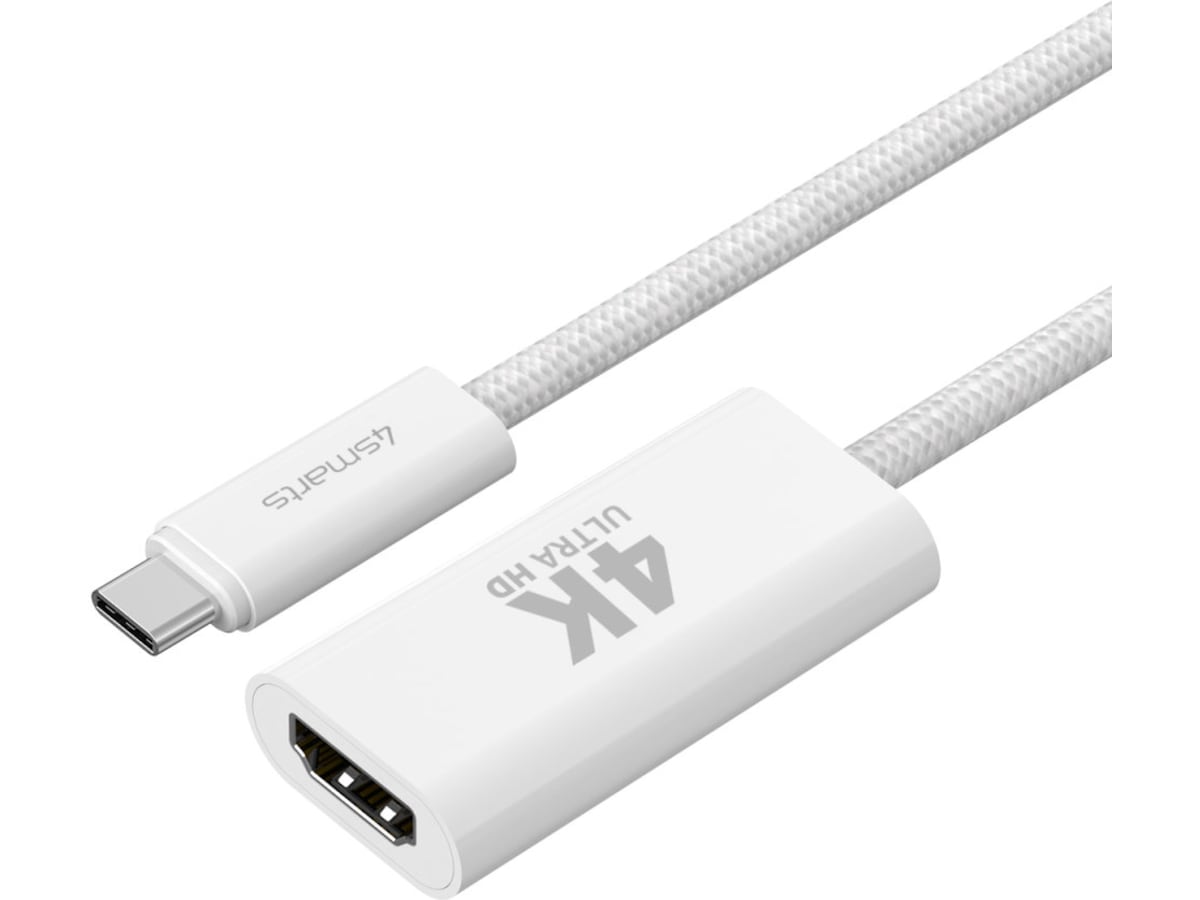 4smarts USB-C til HDMI adapter 15cm (hvit) Kabeladaptere & overganger