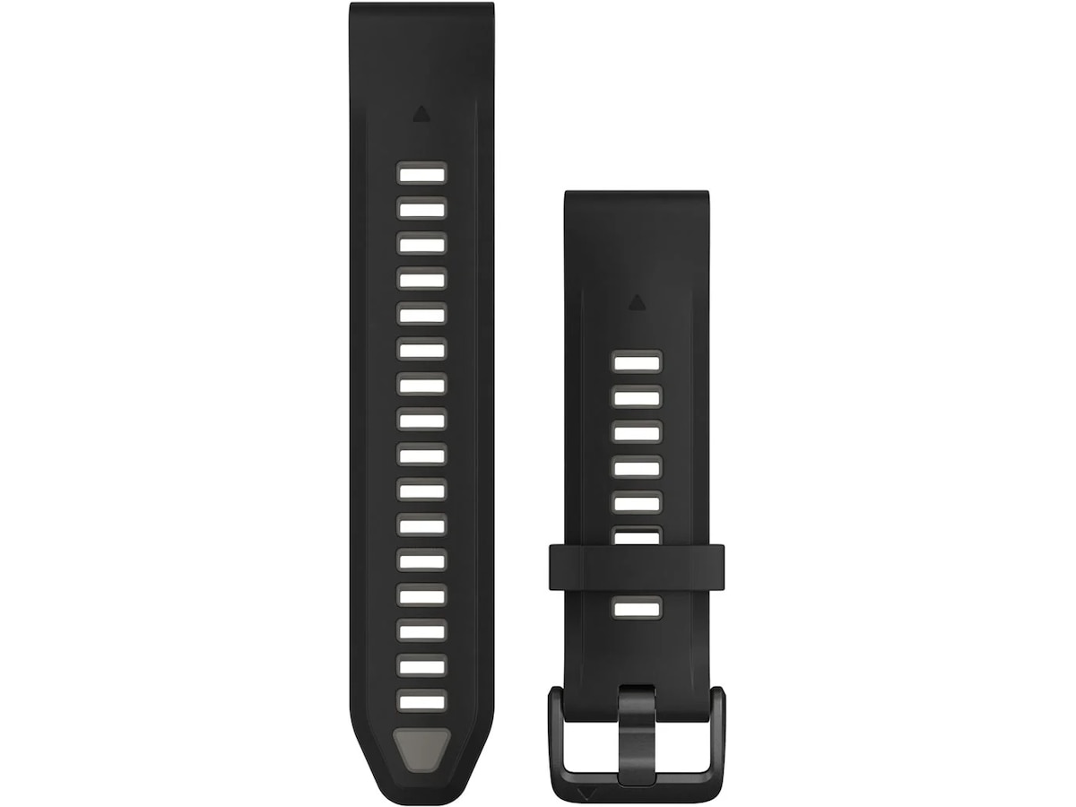 Garmin QuickFit Silikonreim 20mm (sort/grå) Reim