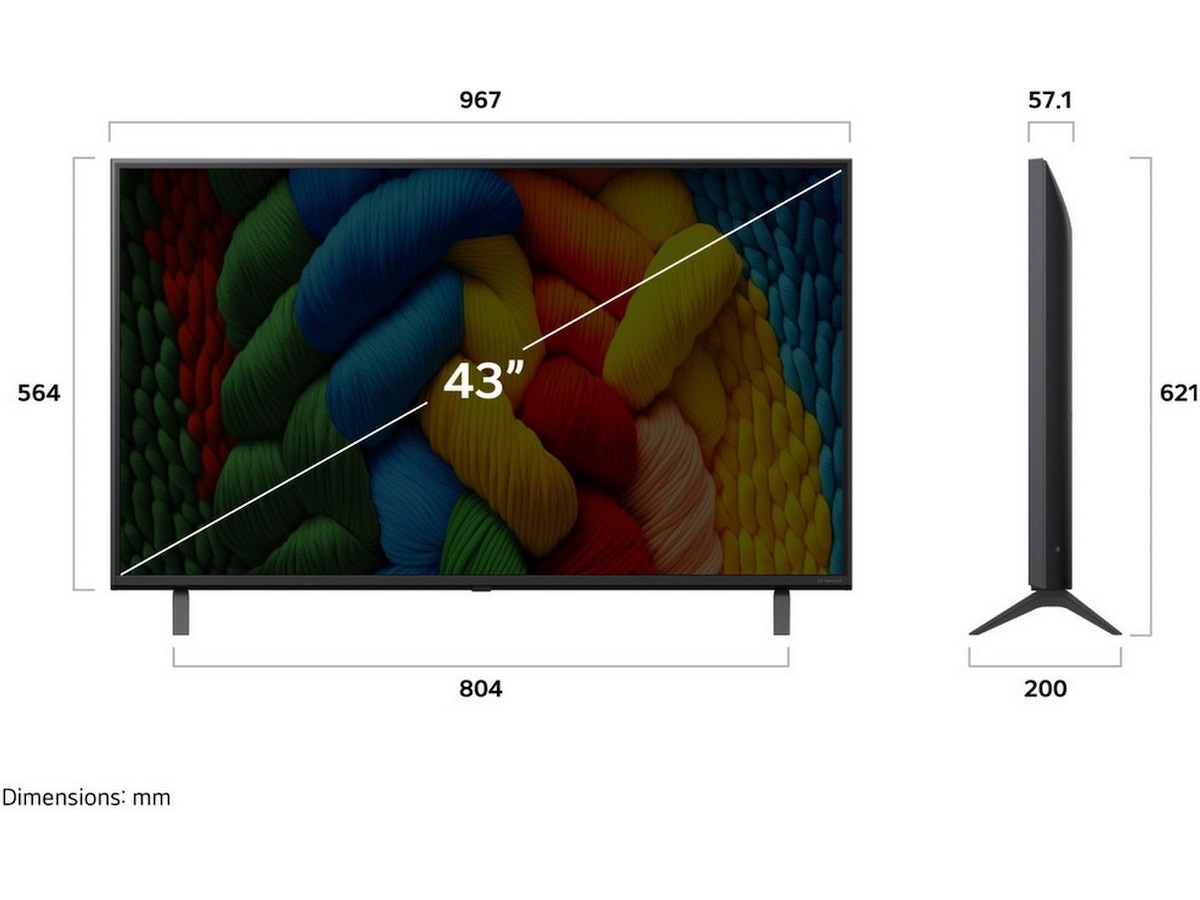 LG 43" NANO80 AI 4K NanoCell Smart TV (2025) 20 - 49 tommer TV