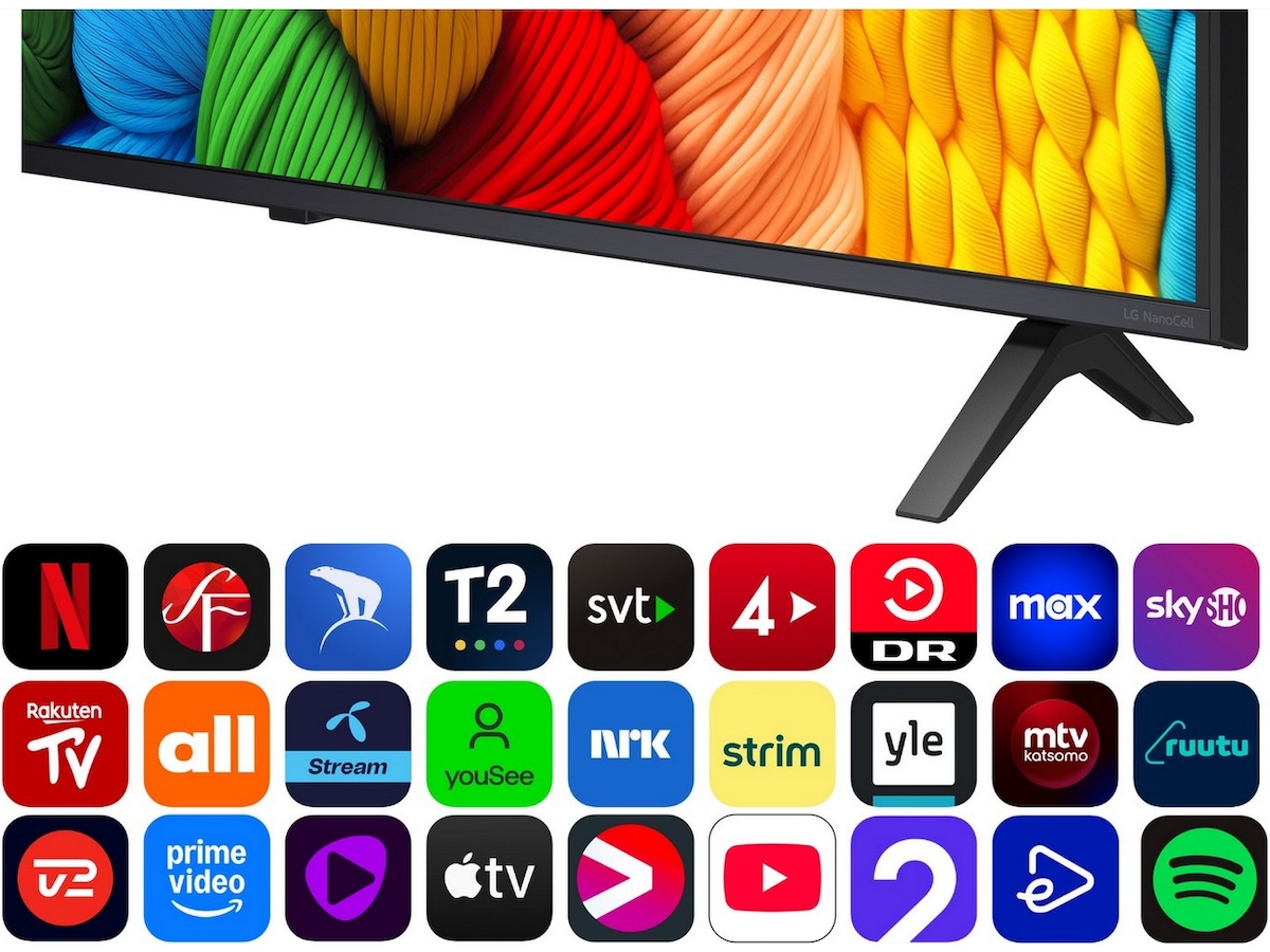 LG 43" NANO80 AI 4K NanoCell Smart TV (2025) 20 - 49 tommer TV