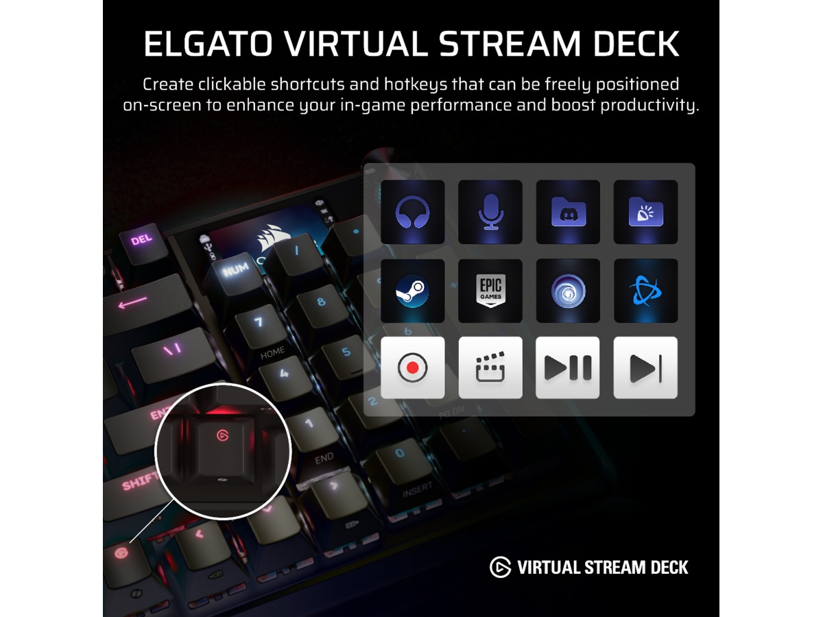 Corsair Vanguard PRO 96 RGB Gamingtastatur (sort) -B-Grade Demo tastatur