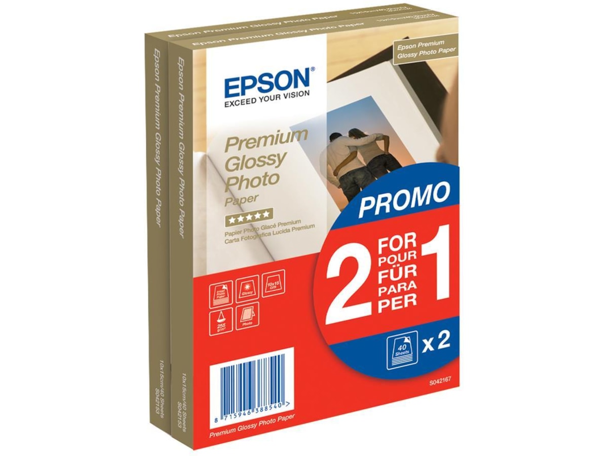 Epson 10X15 Premium Glossy Photo Paper Papir