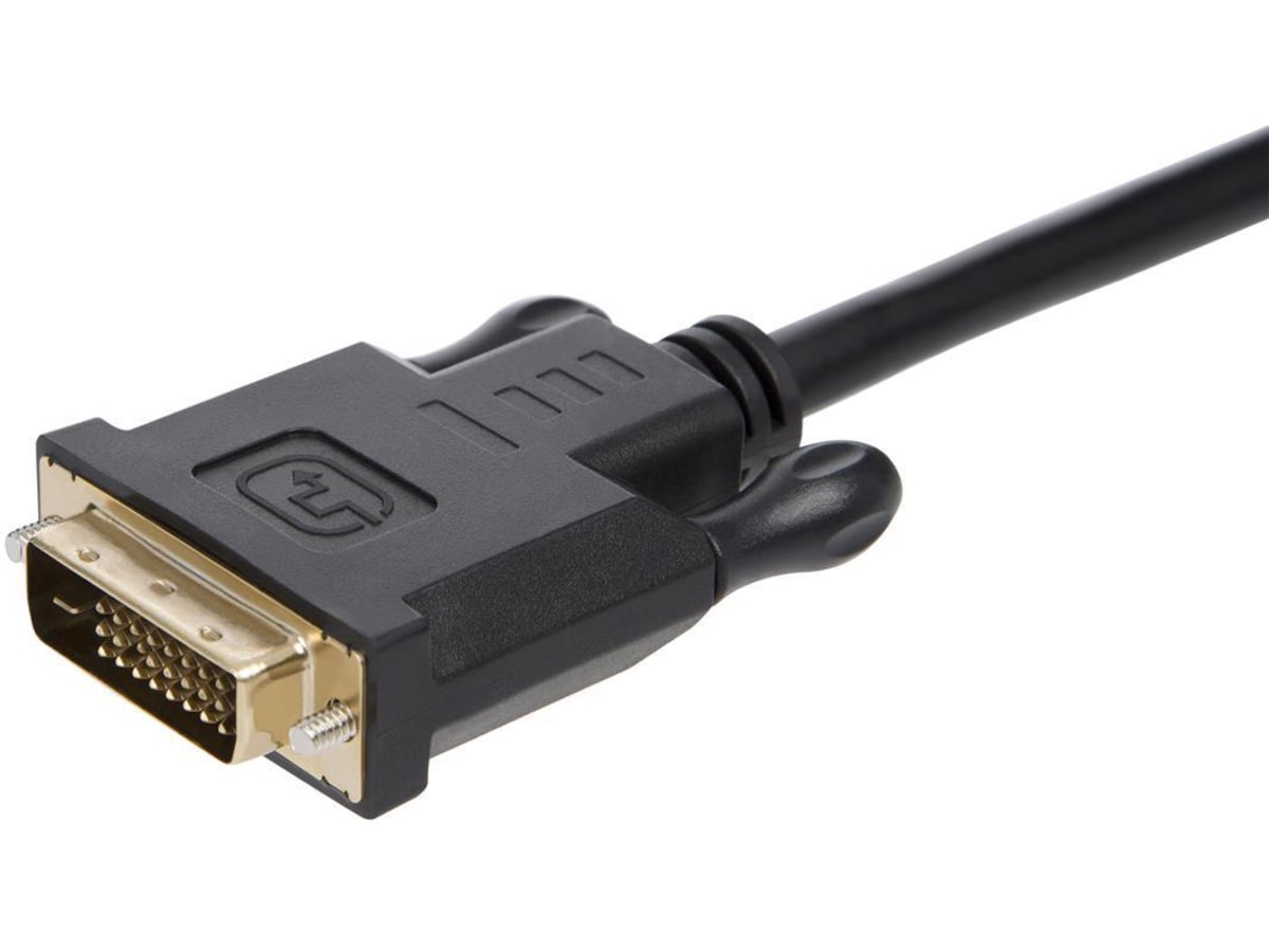 Displayport til DVI-D kabel 1m (sort) Monitorkabler