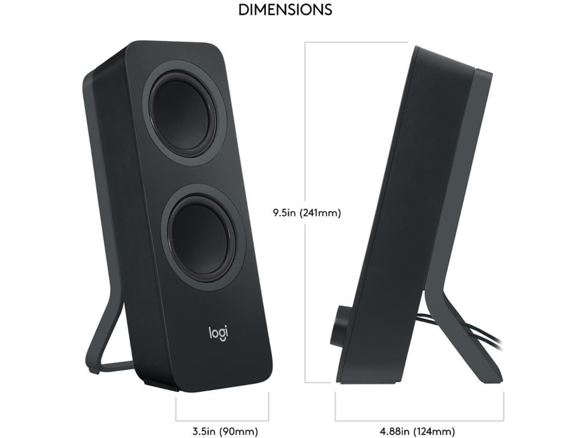 Logitech Z207 Trådløse PC Høyttalere 2.0 Høyttalere