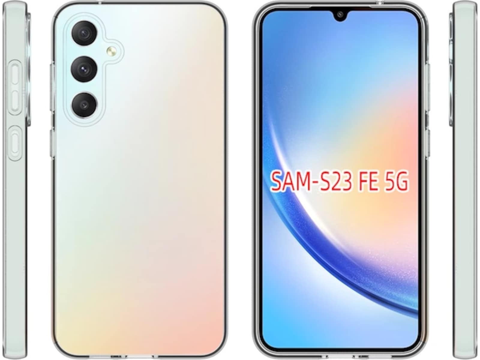 iiglo Galaxy S23 FE Silikondeksel (gjennomsiktig) Deksel til mobiltelefon