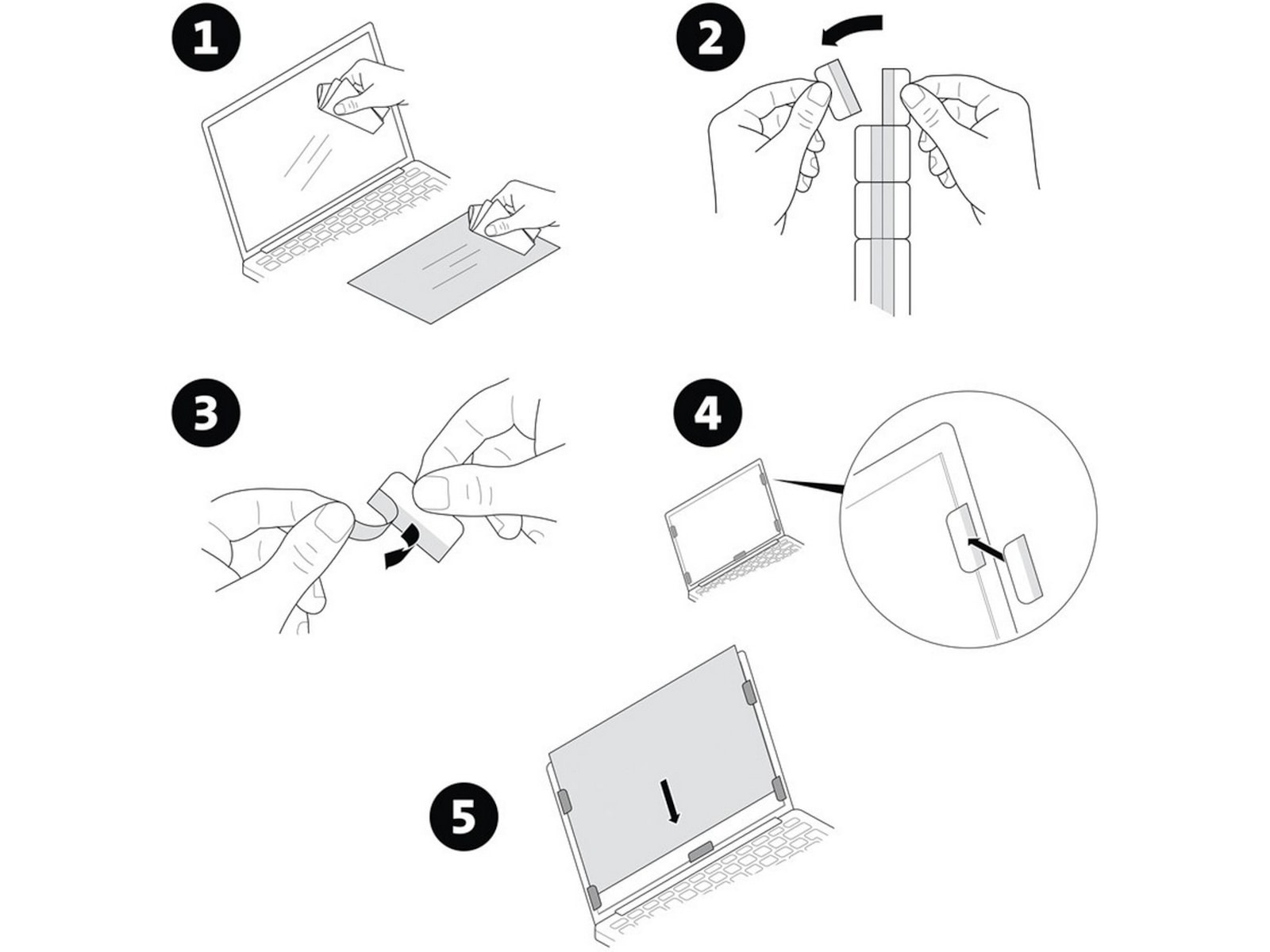 Kensington 14" Avtagbart Privacy Skjermfilter Skjermbeskyttelse nettbrett