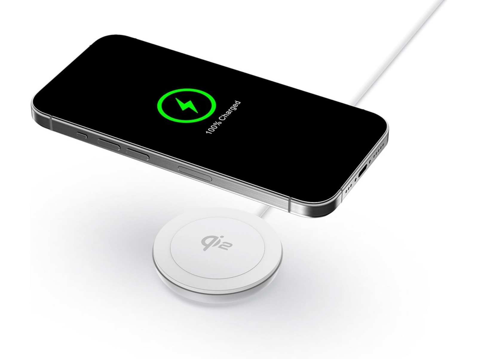 Andersson Qi2 15W Trådløs lader (hvit) Trådløs lader