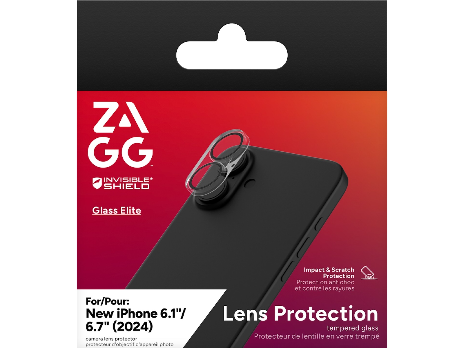 InvisibleShield Elite iPhone 16/16 Plus Linsebeskytter Skjermbeskyttelse